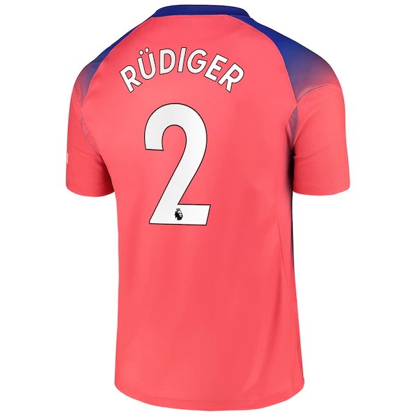 Camiseta Chelsea NO.2 Rudiger Tercera equipo 2020-2021 Naranja